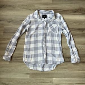 Rails XS Hunter Plaid Button Up Blouse